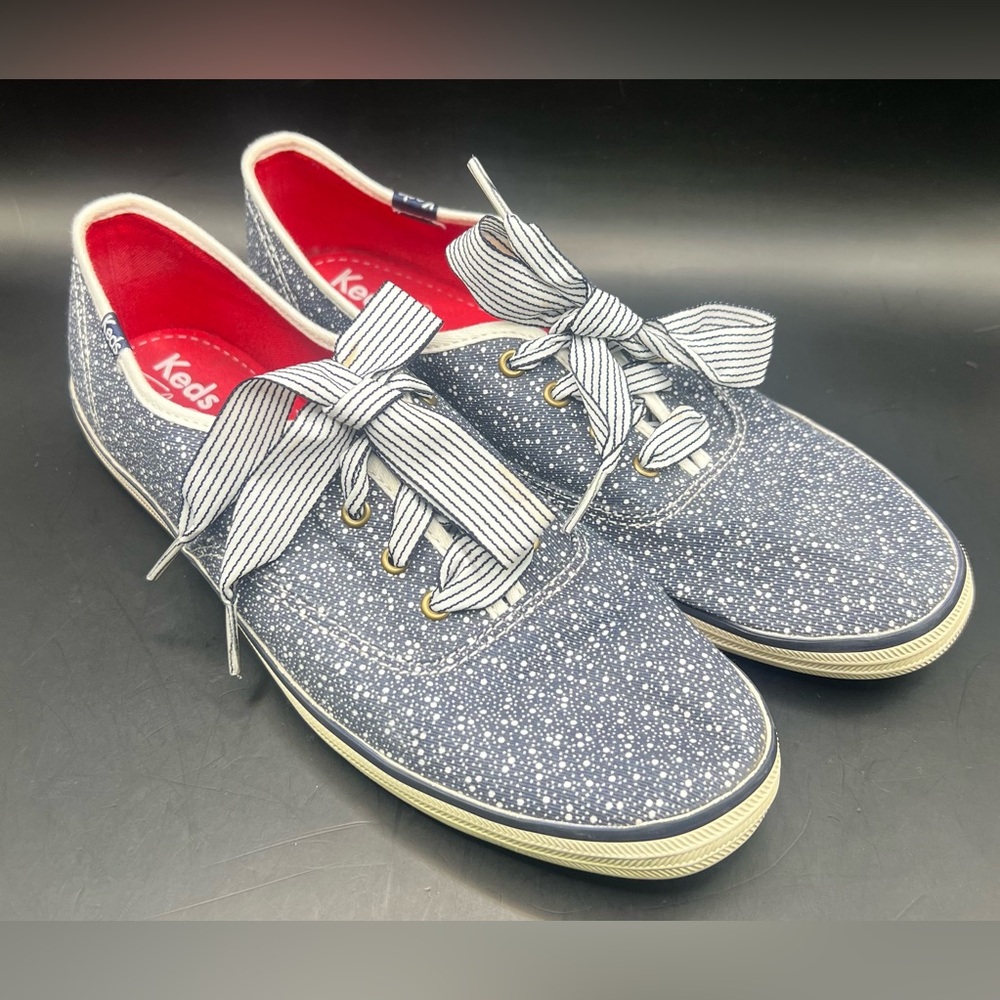 Keds x Taylor Swift,‎ White/Navy Sneakers, Size: 8